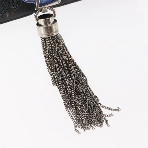 SAINT LAURENT Kate Tassel Chain Shoulder Bag Leather Black Silver Auth bs30026 - Picture 14 of 16